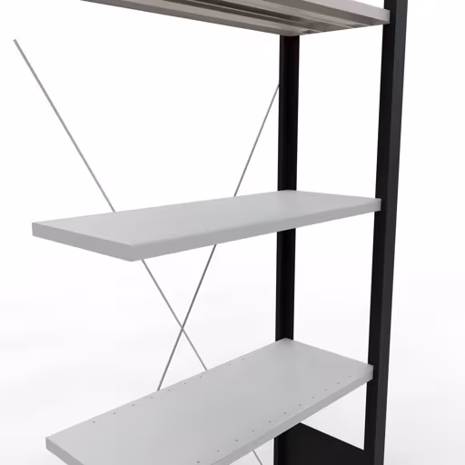 Figura n. 15 dell'articolo scaffale componibile, scaffale per ufficio, sistema a innesto MULTIplus85, 1800 x 750 x 300 mm, 5 ripiani, nero/grigio chiaro del gruppo di prodotti scaffale per ufficio della marca Schulte Lagertechnik