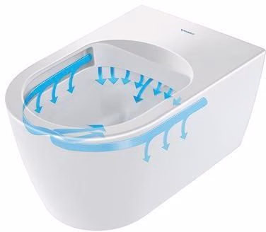 Duravit Wand-WC-Set ME by Starck, rimless, Durafix Tiefspüler, weiß, inklusive WC-Sitz mit Absenkautomatik