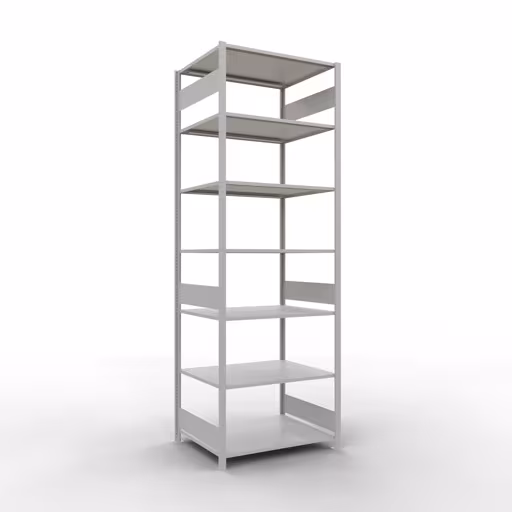 Immagine aggiuntiva dell'articolo Scaffale base, scaffale sistema a innesto MULTIplus150, 3000 x 1000 x 800 mm (AxLxP), 7 ripiani, barre longitudinali, RAL 7035 grigio chiaro da scaffale base