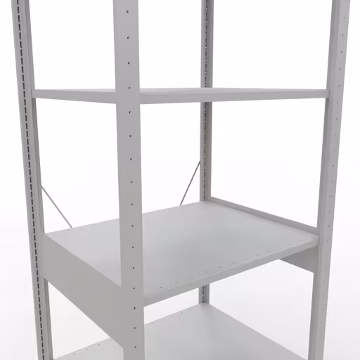 Étagère de base, étagère, système enfichable MULTIplus150, 2500 x 750 x 600 mm (HxLxP), 6 étagères, traverse, RAL 7035 gris clair de la catégorie d'étagères de base avec le GTIN 4004514205445 Étagère de base, étagère, système enfichable MULTIplus150, 2500 x 750 x 600 mm, 6 étagères, traverse, gris clair RAL 7035 de la marque Schulte Lagertechnik de la gamme de produits du système enfichable