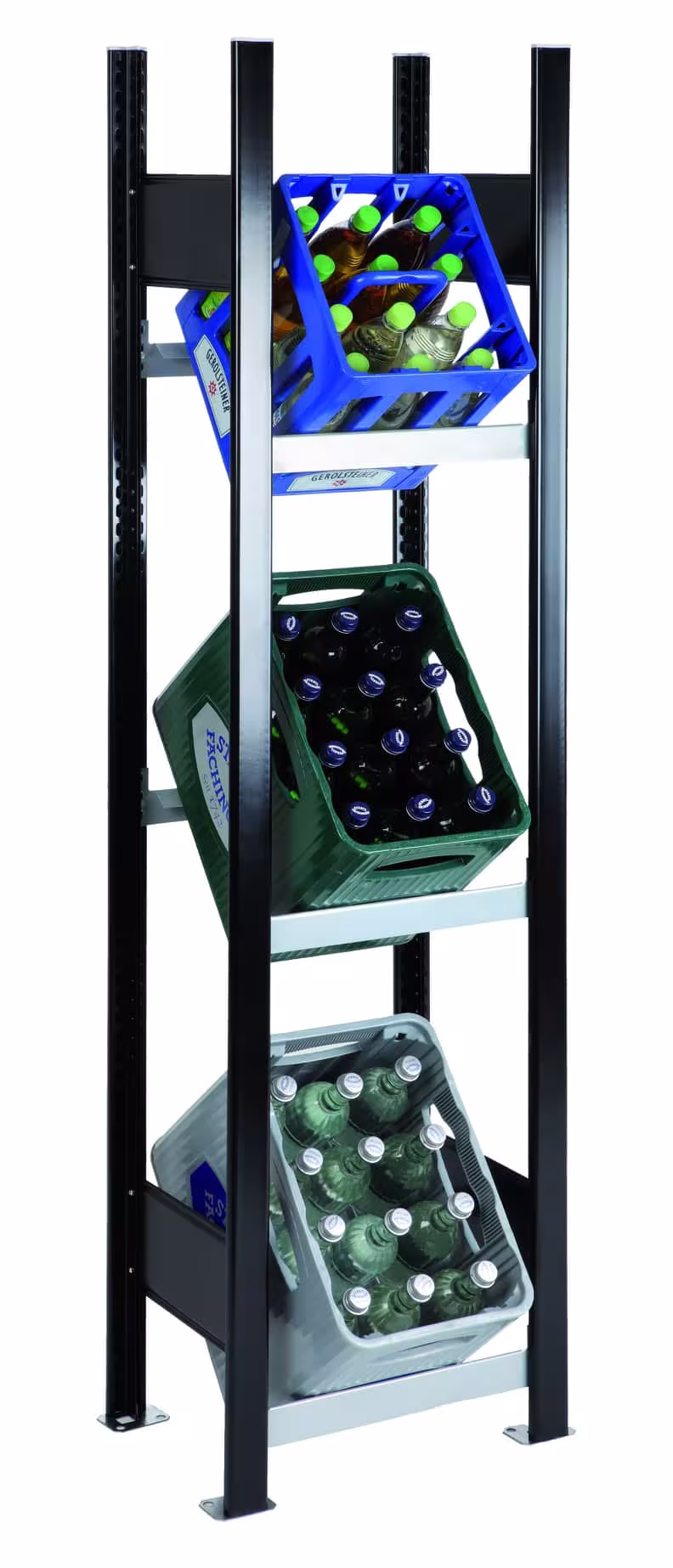Support pour caisses à boissons SCHULTE Regalwelt pour jusqu'à 3 caisses, 180x40x30 cm (HxLxP) de Schulte Regalwelt Support pour caisses à boissons SCHULTE Regalwelt pour jusqu'à 3 caisses, 180x40x30 cm (HxLxP), stockage de boissons, réf. 120