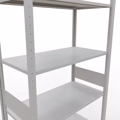 Étagère de base, étagère, système enfichable MULTIplus150, 3000 x 1000 x 500 mm, 7 étagères, RAL 7035 gris clair de Schulte Lagertechnik de la catégorie système enfichable