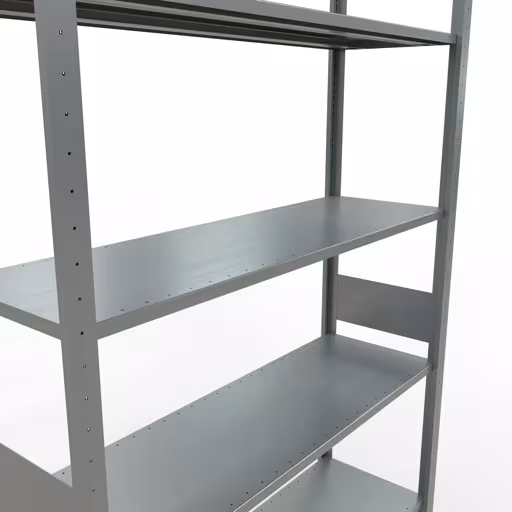 Étagère de base, étagère, système enfichable MULTIplus150, 3000 x 1300 x 400 mm, 7 étagères, galvanisée de Schulte Lagertechnik de la catégorie des systèmes enfichables