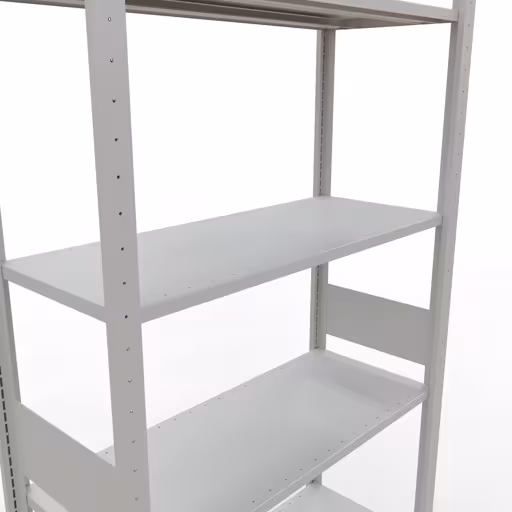 Scaffale base, scaffale, sistema a innesto MULTIplus85, 3000 x 1000 x 400 mm (AxLxP), 7 ripiani, barre longitudinali, RAL 7035 grigio chiaro della marca Schulte Lagertechnik dalla gamma dei sistemi a innesto