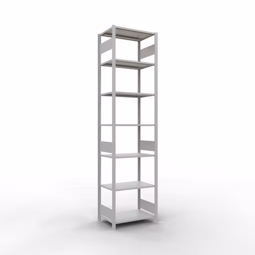 Image du produit n° 12 de l'article étagère de base, étagère système enfichable MULTIplus150, 3000 x 750 x 500 mm, 7 étagères, RAL 7035 gris clair de la gamme de produits système enfichable de Schulte Lagertechnik