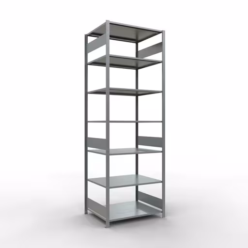 Grundregal, Fachbodenregal Stecksystem MULTIplus150, 3000 x 1000 x 800 mm (HxBxT), 7 Fachböden, Längenriegel, verzinkt von der Marke Schulte Lagertechnik Grundregal, Fachbodenregal Stecksystem MULTIplus150, 3000 x 1000 x 800 mm (HxBxT), 7 Fachböden, Längenriegel, verzinkt aus der Kategorie Grundregal mit der Artikelnummer 12782-LR