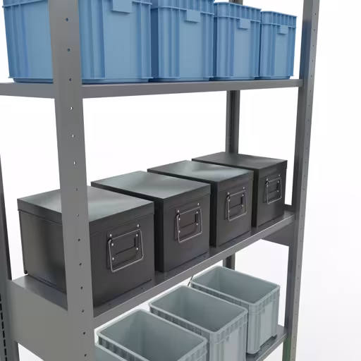 Figure n° 12 de l'article étagère de base, système d'étagères enfichables MULTIplus150, 2500 x 1000 x 300 mm, 6 étagères, galvanisées du groupe de produits système enfichable de la marque Schulte Lagertechnik