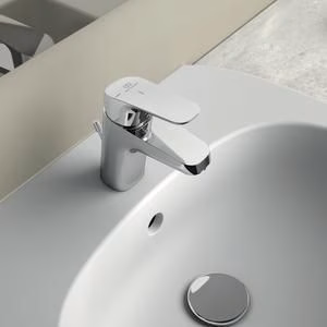 IS Ceraflex 5 l/min BlueStart miscelatore per lavabo con scarico a ribalta 101 mm proiezione cromo
