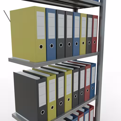 Figure n° 11 de l'article, étagère de bureau, système enfichable MULTIplus85, 1800 x 750 x 300 mm, 5 étagères, galvanisées, sans barre d'arrêt du groupe de produits étagères de bureau de Schulte Lagertechnik