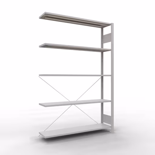 Un'altra vista dell'articolo Sistema a innesto ripiano aggiuntivo 2000x1300x300 mm, tipo 150 kg, grigio chiaro della categoria Sistema a innesto