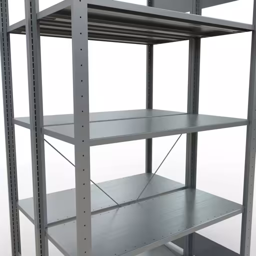 Figure n° 11 de l'article étagère de base, étagère double, système d'étagères enfichables MULTIplus150, 2000 x 1000 x (2x400) mm, 2x5 étagères, traverse, galvanisé du groupe de produits étagères de la marque Schulte Lagertechnik
