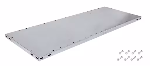 Un'altra vista dell'articolo Ripiano aggiuntivo MULTIplus150 1300x600 mm, zincato, incluse 8 viti + dadi della categoria Scaffali per ufficio