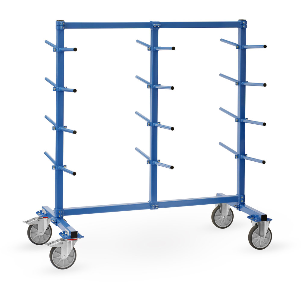 Carrello portabraccio marca Fetra 4629, lunghezza 2000 mm Carrello con braccio di supporto inclinato a due lati, larghezza 800 mm, della categoria carrelli con numero di parte 4629