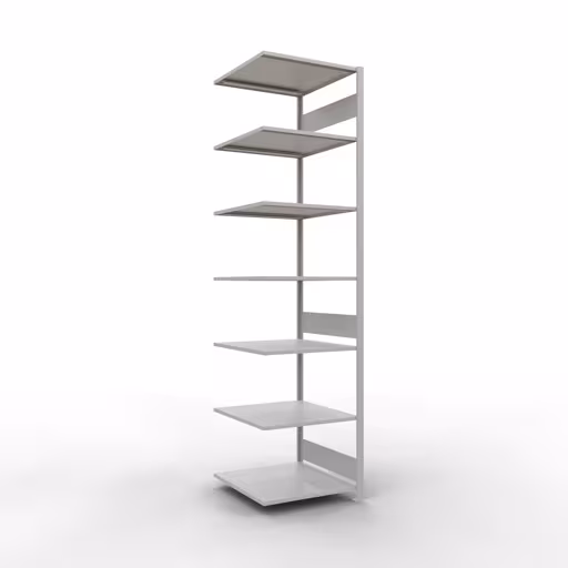 Rayonnage supplémentaire, rayonnage à étagères, système enfichable MULTIplus150, 3000 x 750 x 800 mm, 7 étagères, gris clair RAL 7035 de Schulte Lagertechnik avec le réf. 32687-75-LR