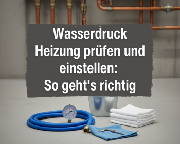 Wasserdruck Heizung prüfen und einstellen: So geht's richtig