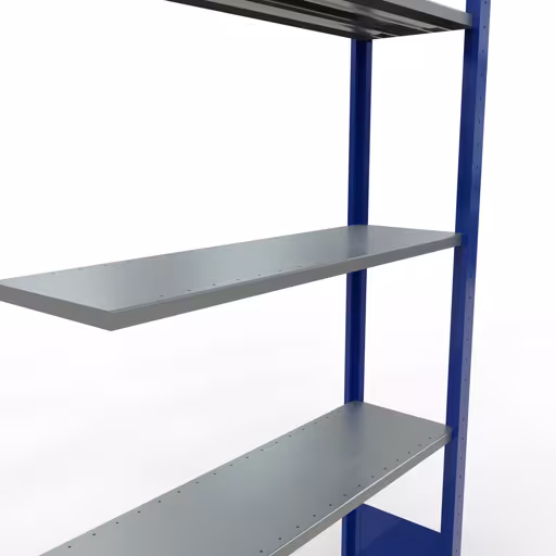 Rayonnage supplémentaire, étagère, système enfichable MULTIplus150, 2000 x 1000 x 300 mm, 5 étagères, barres de longueur, RAL 5010 bleu gentiane/galvanisé de la catégorie des étagères supplémentaires avec le GTIN 4004514279736 , Étagère MULTIplus150 système enfichable, 2000 x 1000 x 300 mm, 5 étagères, RAL 5010 bleu gentiane/galvanisé de Schulte Lagertechnik de la gamme de produits système enfichable