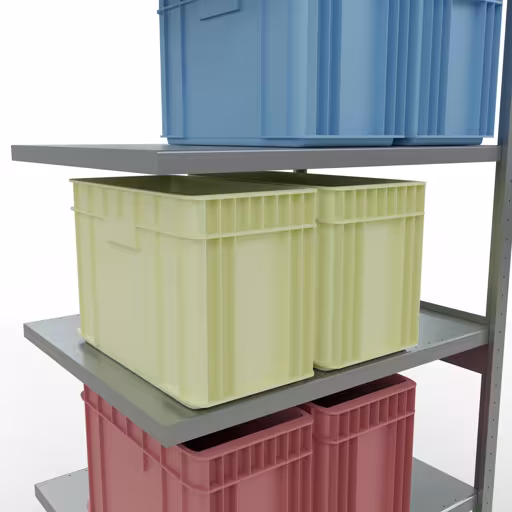 Produktbild Nr 15 des Artikels Anbauregal, Fachbodenregal Stecksystem MULTIplus250, 2500 x 1000 x 800 mm (HxBxT), 6 Fachböden, Längenriegel, verzinkt Abbildung Nr 15 des Artikels Anbauregal, Fachbodenregal Stecksystem MULTIplus250, 2500 x 1000 x 800 mm (HxBxT), 6 Fachböden, Längenriegel, verzinkt aus der Produktgruppe Stecksystem von der Marke Schulte Lagertechnik