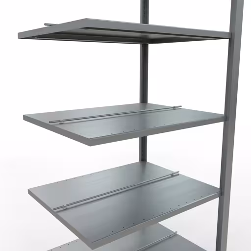Figure n° 9 de l'article étagère complémentaire, étagère de bureau, système enfichable MULTIplus150, 2300 x 750 x 600 mm, 7 étagères, galvanisée, avec butée centrale de la gamme d'étagères de bureau de Schulte Lagertechnik