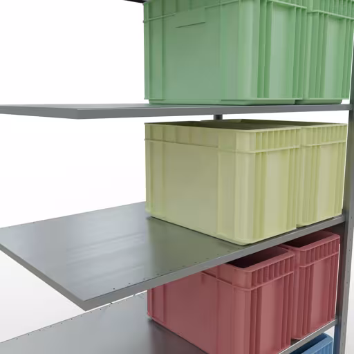 Étagère supplémentaire pour système enfichable 2500x1300x800 mm, type 150 kg, galvanisée de Schulte Lagertechnik de la catégorie des systèmes enfichables