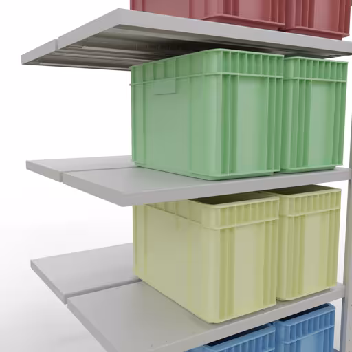 Immagine del prodotto n. 8 dell'articolo scaffale aggiuntivo, scaffale doppio, scaffale, sistema a innesto MULTIplus250, 2000 x 1000 x (2x500) mm, 2x5 ripiani, RAL 7035 grigio chiaro dalla gamma di prodotti scaffale della marca Schulte Lagertechnik