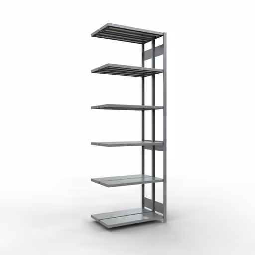 Immagine aggiuntiva dell'articolo Ripiano aggiuntivo, ripiano doppio, sistema di scaffali MULTIplus250, 3000 x 1000 x (2x300) mm (AxLxP), ripiani 2x7, barre longitudinali, zincato da ripiani doppi