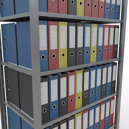 Image supplémentaire de l'article Etagère Basic, étagère de bureau, système enfichable MULTIplus150, 2300 x 1000 x 600 mm, 7 étagères, galvanisée, en système enfichable