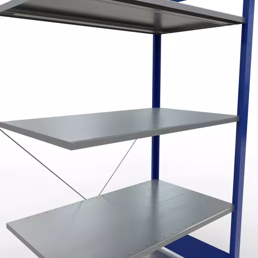 Figura n. 14 dell'articolo scaffale aggiuntivo, scaffale a scaffale, sistema a innesto MULTIplus85, 2000 x 1000 x 600 mm (AxLxP), 5 ripiani, traversa, RAL 5010 blu genziana dal gruppo di prodotti sistema a innesto della marca Schulte Lagertechnik