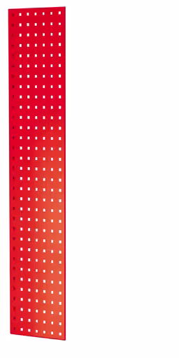 Panneau latéral perforé, 90 x 1250 x 300 mm (H x P), rouge feu RAL 3000 de Schulte Lagertechnik Panneau latéral perforé, 90 x 1250 x 300 mm (H x P), rouge feu RAL 3000, accessoires, réf. 35680-R