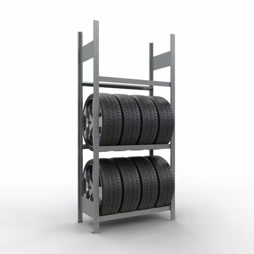 Produktbild Nr 11 des Artikels Grundregal, Räder-/Reifenregal, 2000 x 900 x 400 mm (HxBxT), verzinkt, 3 Lagerebenen á 150 kg Fachlast pro Ebene Abbildung Nr 11 des Artikels Grundregal, Räder-/Reifenregal, 2000 x 900 x 400 mm (HxBxT), verzinkt, 3 Lagerebenen á 150 kg Fachlast pro Ebene aus der Produktgruppe Fachbodenregale von der Marke Schulte Lagertechnik