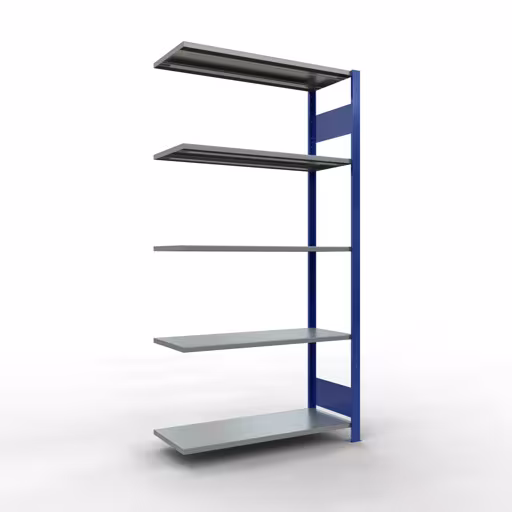 Immagine aggiuntiva dell'articolo Ripiano aggiuntivo, ripiano per ripiano, sistema a innesto MULTIplus150, 2000 x 1000 x 400 mm (AxLxP), 5 ripiani, barra longitudinale, RAL 5010 blu genziana/zincato da ripiano aggiuntivo