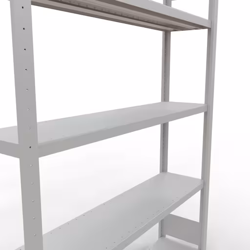 Étagère de base, étagère, système enfichable MULTIplus250, 2000 x 1300 x 300 mm, 5 étagères, RAL 7035 gris clair de Schulte Lagertechnik de la gamme de produits du système enfichable