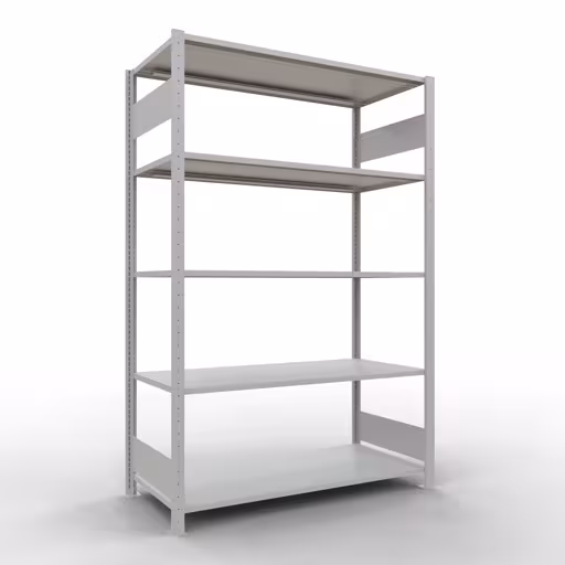 Étagère de base, étagère, système enfichable MULTIplus150, 2000 x 1300 x 600 mm, 5 étagères, gris clair RAL 7035 de Schulte Lagertechnik avec le réf. 32660-130-LR