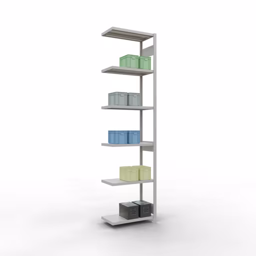 Immagine del prodotto n. 13 dell'articolo Scaffale aggiuntivo, scaffale, sistema a innesto MULTIplus250, 3000 x 750 x 400 mm (AxLxP), 7 ripiani, barre longitudinali, RAL 7035 grigio chiaro Figura n. 13 dell'articolo scaffale aggiuntivo, scaffale, sistema a innesto MULTIplus250, 3000 x 750 x 400 mm (AxLxP), 7 ripiani, barre longitudinali, RAL 7035 grigio chiaro del gruppo di prodotti sistema a innesto della marca Schulte Lagertechnik