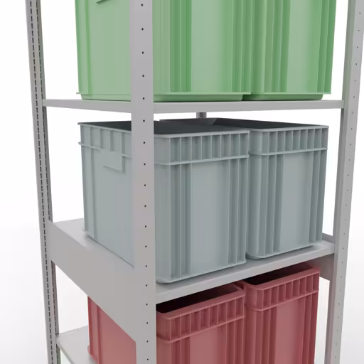 Étagère de base, étagère, système enfichable MULTIplus150, 2500 x 750 x 800 mm, 6 étagères, RAL 7035 gris clair de Schulte Lagertechnik de la catégorie système enfichable