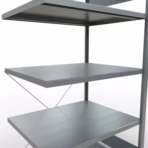 Scaffali aggiuntivi, scaffali, sistema a innesto MULTIplus250, 2000 x 1000 x 800 mm (AxLxP), 5 ripiani, traversa, zincato con articolo n. 12985 Scaffali aggiuntivi, scaffali, sistema a innesto MULTIplus250, 2000 x 1000 x 800 mm (AxLxP), 5 ripiani, traversa, zincato di Schulte Lagertechnik della categoria Sistemi a innesto