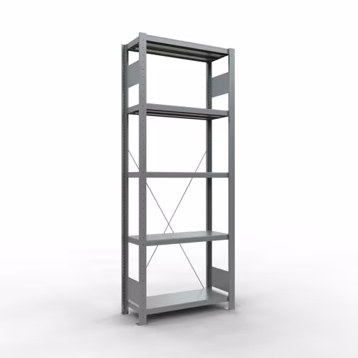 Étagère de base, étagère, système enfichable MULTIplus250, 2000 x 750 x 300 mm, 5 étagères, galvanisée de Schulte Lagertechnik de la gamme de produits du système enfichable