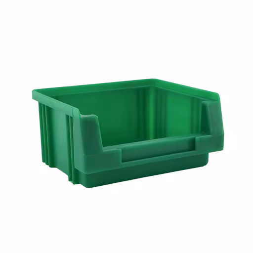Un'altra vista dell'articolo contenitore a vista, PxLxA 89x102x50 mm, verde, polipropilene dalla categoria Scaffali