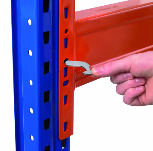 Coppia di barre portapallet 2.700 mm, EGN-DUO 150x50x1,5 mm (AxLxP), portata 3.750 kg / coppia di barre, arancione di Schulte Lagertechnik della categoria scaffalature portapallet
