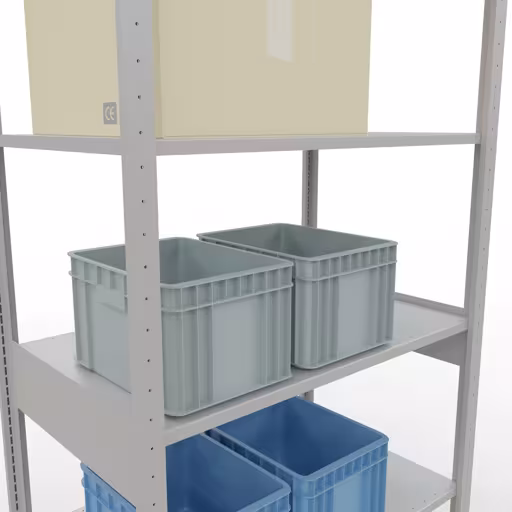 Figure n° 14 de l'article étagère de base, système d'étagères enfichables MULTIplus85, 2500 x 1000 x 600 mm, 6 étagères, gris clair RAL 7035 du groupe de produits système enfichable de la marque Schulte Lagertechnik