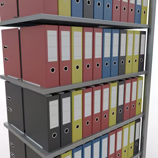 Image supplémentaire de l'article Étagère rapportée, étagère de bureau, système enfichable MULTIplus150, 2300 x 1000 x 600 mm, 7 étagères, galvanisée, avec butée centrale du système enfichable