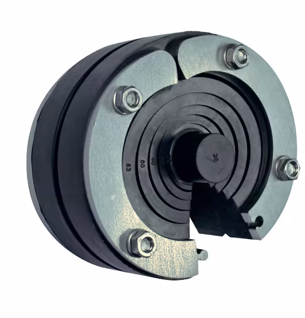 Pressio Universal Ringraumdichtung GETEILT, 1x40mm EPDM Gummi, Druckplatten V2A, Schrauben V2A, Muttern V4A von 4 pipes Pressio Universal Ringraumdichtung GETEILT, 1x40mm EPDM Gummi, Druckplatten V2A, Schrauben V2A, Muttern V4A aus der Kategorie Ringraumdichtung