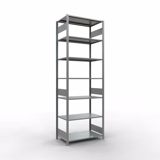 Scaffale base, scaffale, sistema a innesto MULTIplus150, 3000 x 1000 x 600 mm (AxLxP), 7 ripiani, barre longitudinali, zincato di Schulte Lagertechnik con l'articolo n. 12762-LR