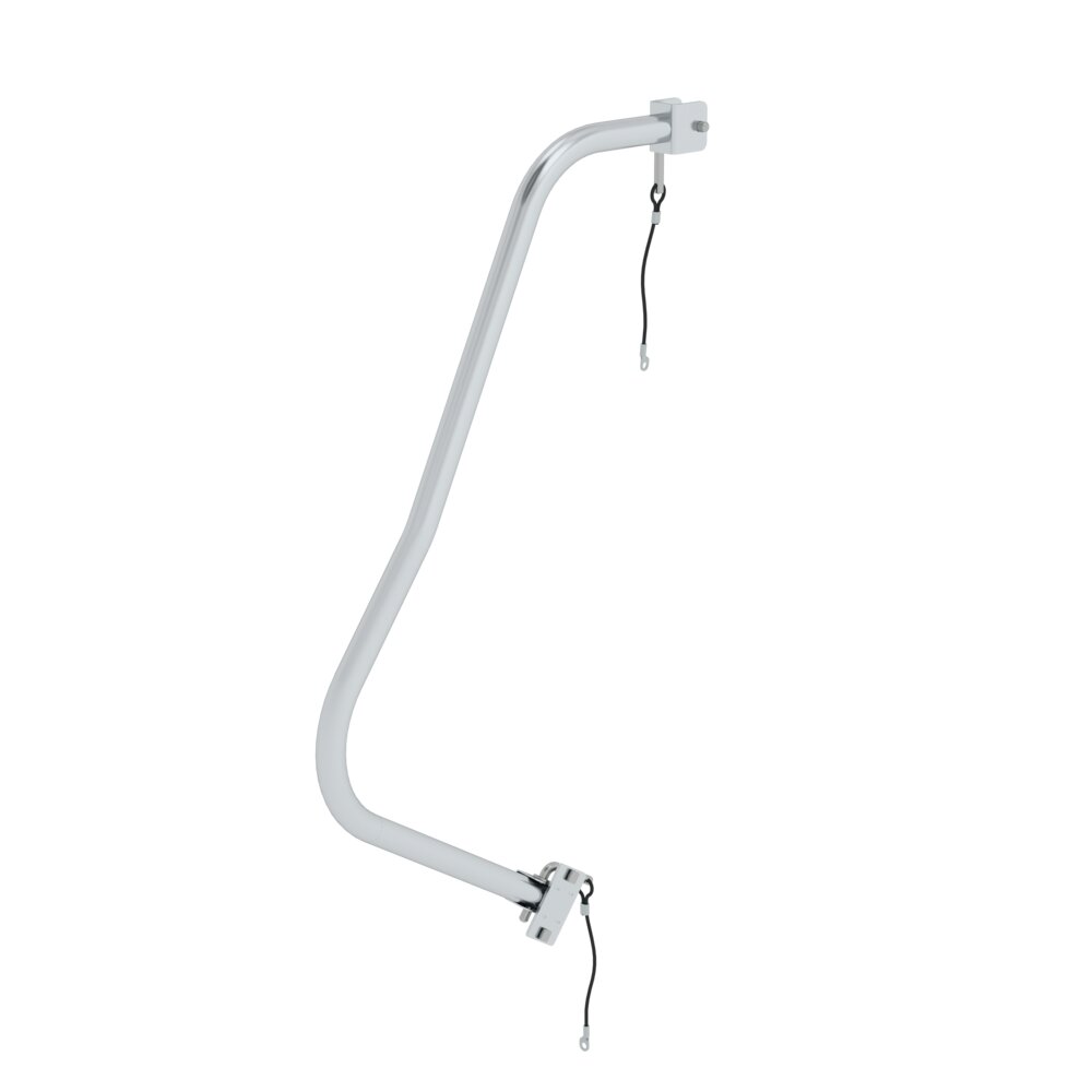 Main courante enfichable Munk, côté gauche, pour escaliers à plateforme de 3 à 4 marches de Günzburger Steigtechnik Rambarde encastrable Munk, côté gauche, de la catégorie « Escaliers à plateforme », référence 050224