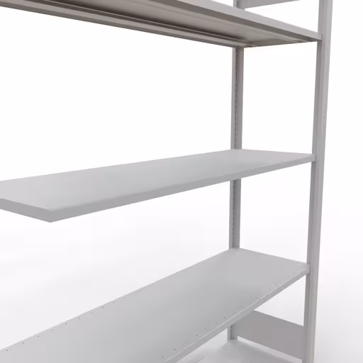 Représentation supplémentaire de l'article, étagère, système enfichable MULTIplus150, 2000 x 1300 x 400 mm, 5 étagères, gris clair RAL 7035