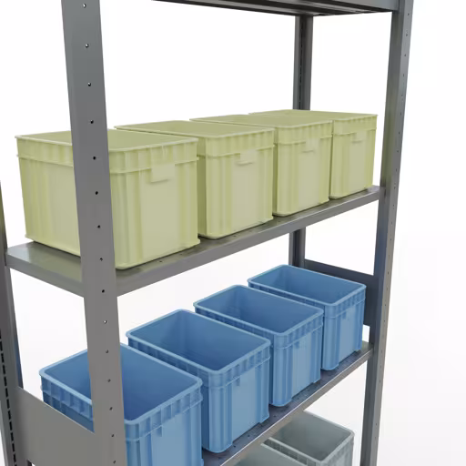 Figure n° 13 de l'article étagère de base, système d'étagères enfichables MULTIplus85, 3000 x 1000 x 300 mm, 7 étagères, galvanisées du groupe de produits système enfichable de la marque Schulte Lagertechnik