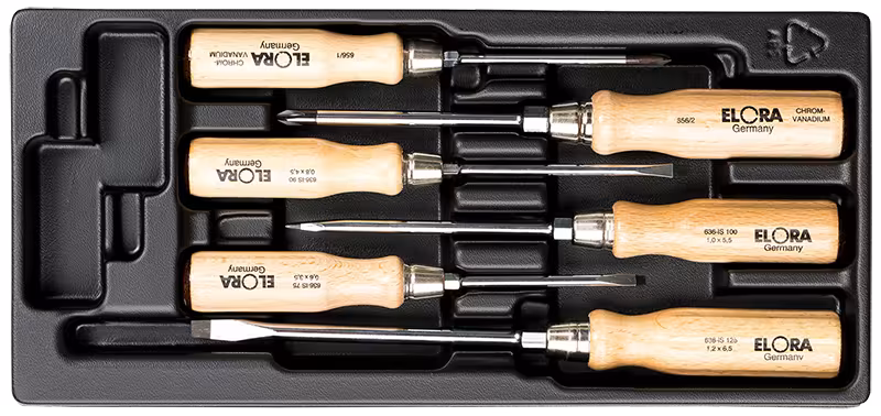 Set cacciaviti da officina, 6 pezzi MS-40 di ELORA Set cacciaviti da officina, 6 pezzi, ELORA-MS-40 dalla categoria Sistemi organizzativi e carrelli da officina con articolo n. 0000540001000