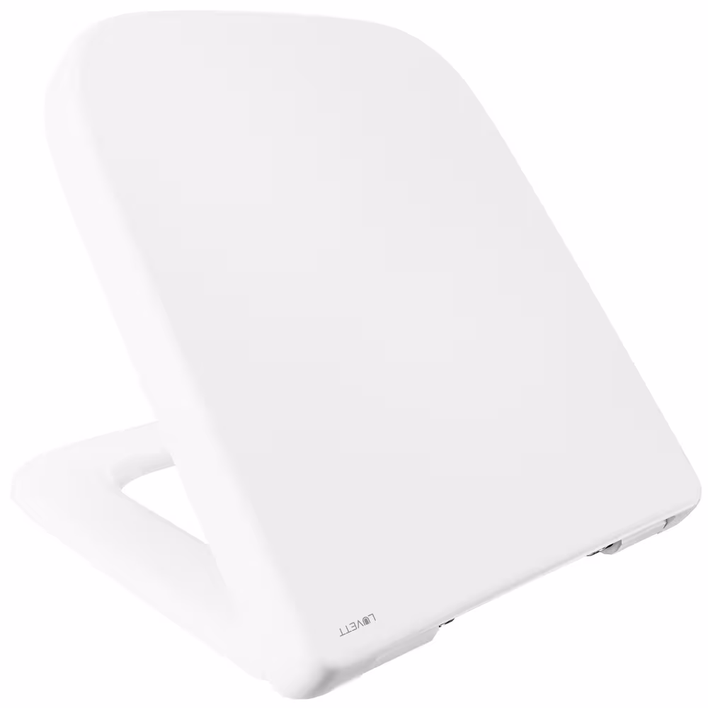 Abattant WC Q500 carré blanc avec mécanisme soft-close, inclus pour Geberit Renova Plan de LUVETT Abattant de WC Q500 carré blanc avec mécanisme de fermeture douce, y compris pour Geberit Renova Plan, WC/WC, réf. 539751