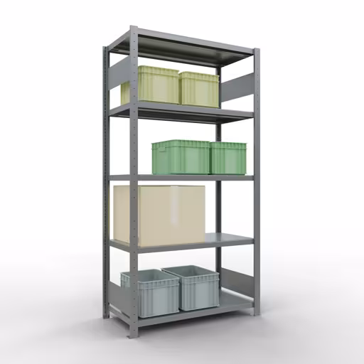 Image du produit n° 15 de l'article étagère de base, étagère, système enfichable MULTIplus330, 2000 x 1000 x 500 mm, 5 étagères, barres de longueur, galvanisé Figure n° 15 de l'article étagère de base, système d'étagères enfichables MULTIplus330, 2000 x 1000 x 500 mm, 5 étagères, galvanisées du groupe de produits système enfichable de Schulte Lagertechnik