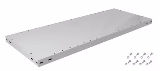 Immagine aggiuntiva dell'articolo Ripiano aggiuntivo MULTIplus250 750x300 mm, RAL 7035 grigio chiaro, comprese 8 viti + dadi dagli accessori