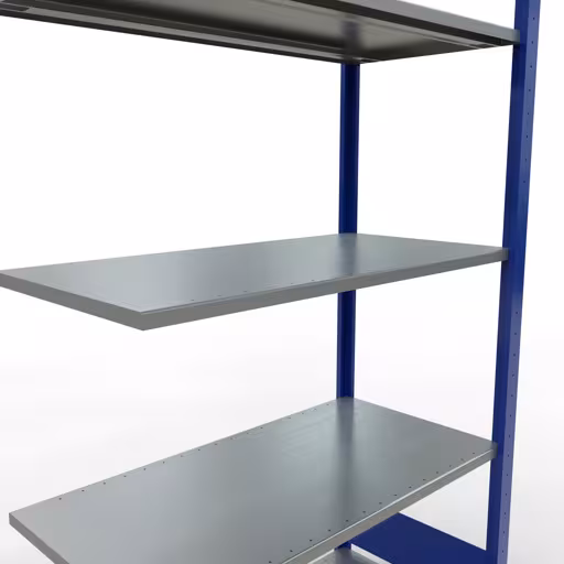 Figure n° 12 de l'article étagère complémentaire, système d'étagères enfichables MULTIplus85, 2000 x 1000 x 500 mm, 5 étagères, RAL 5010 bleu gentiane du groupe de produits système enfichable de la marque Schulte Lagertechnik.